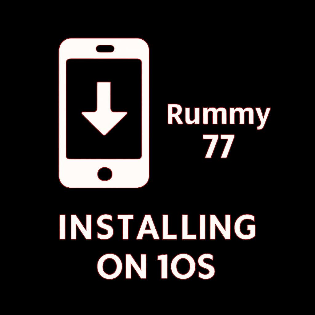 Icon representing the installation guide for Rummy77 on iOS.