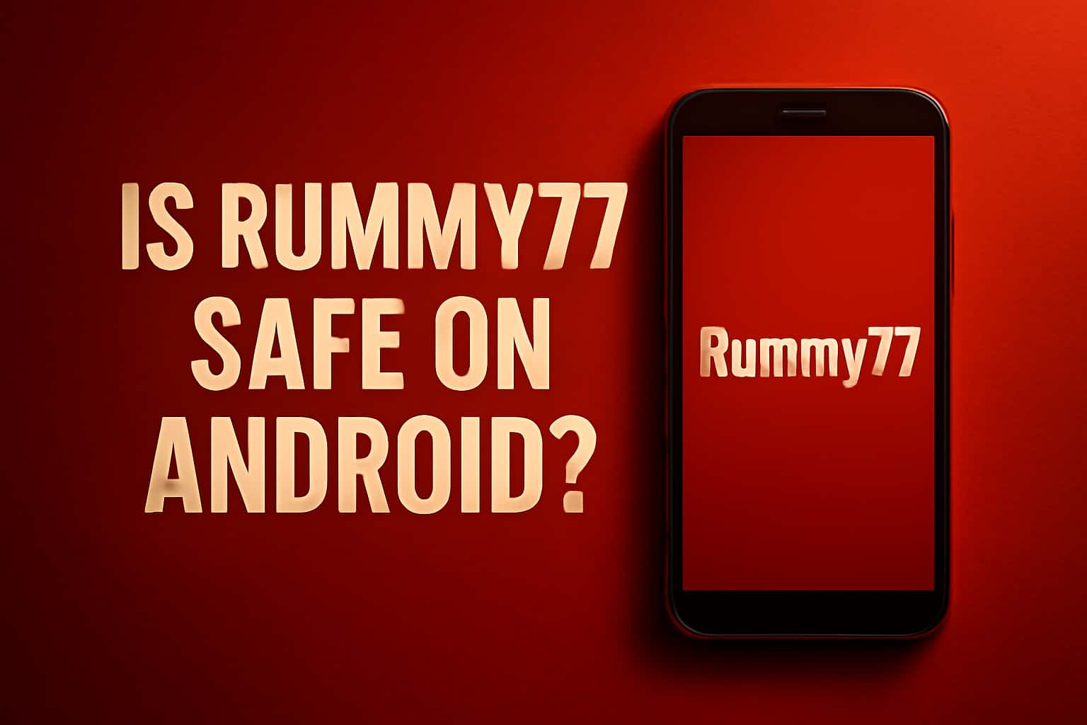 A visual representation of the safety of Rummy77 on Android.