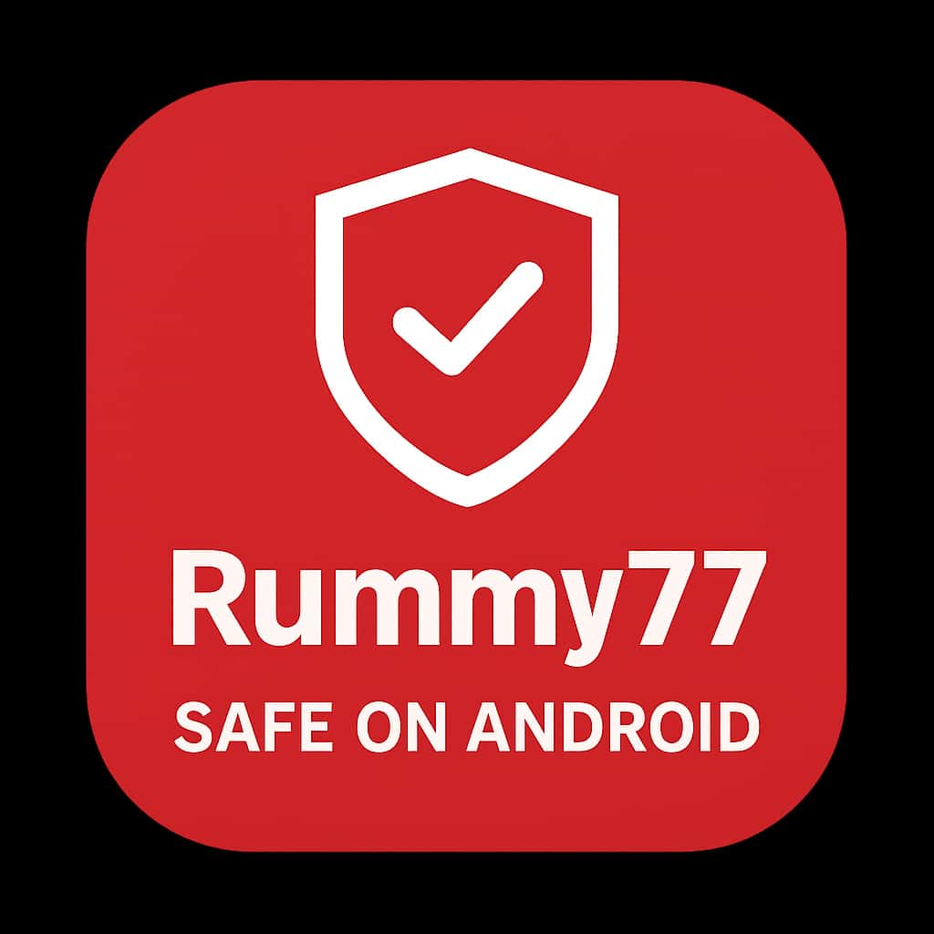 Icon representing the safety of Rummy77 on Android.