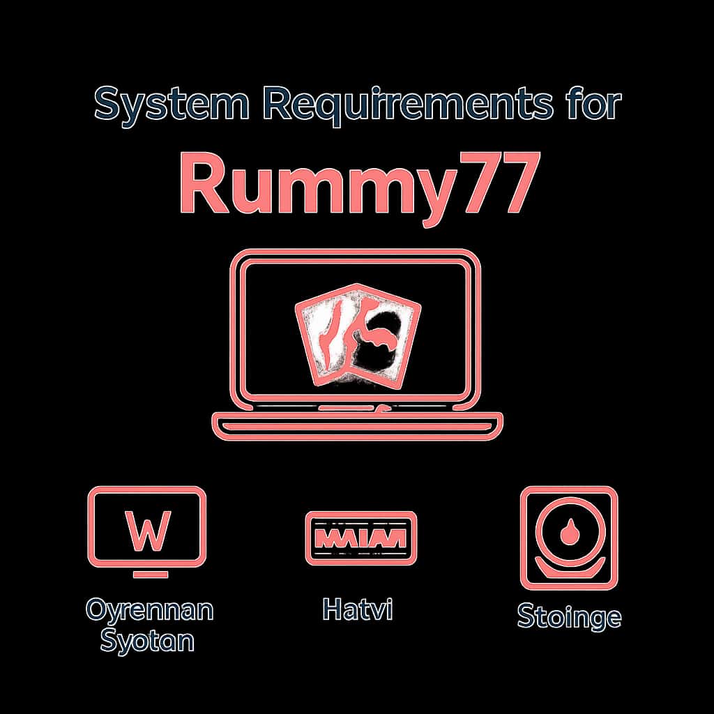 Illustration of system requirements for downloading Rummy77.