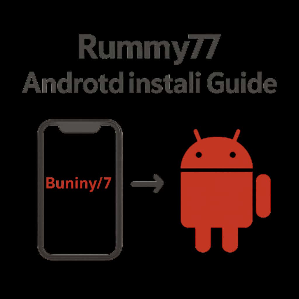 Illustration of the installation steps for Rummy77.
