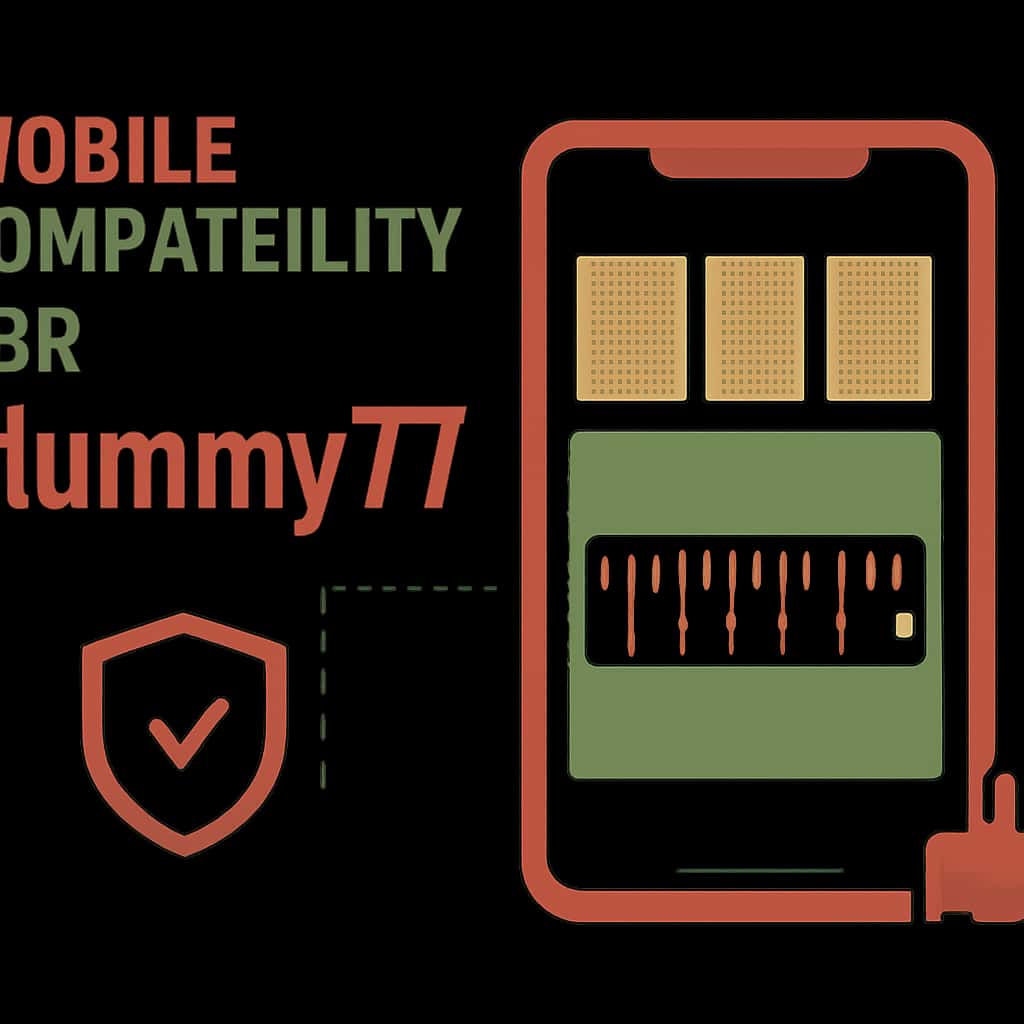 An educational diagram illustrating mobile compatibility features of Rummy77.