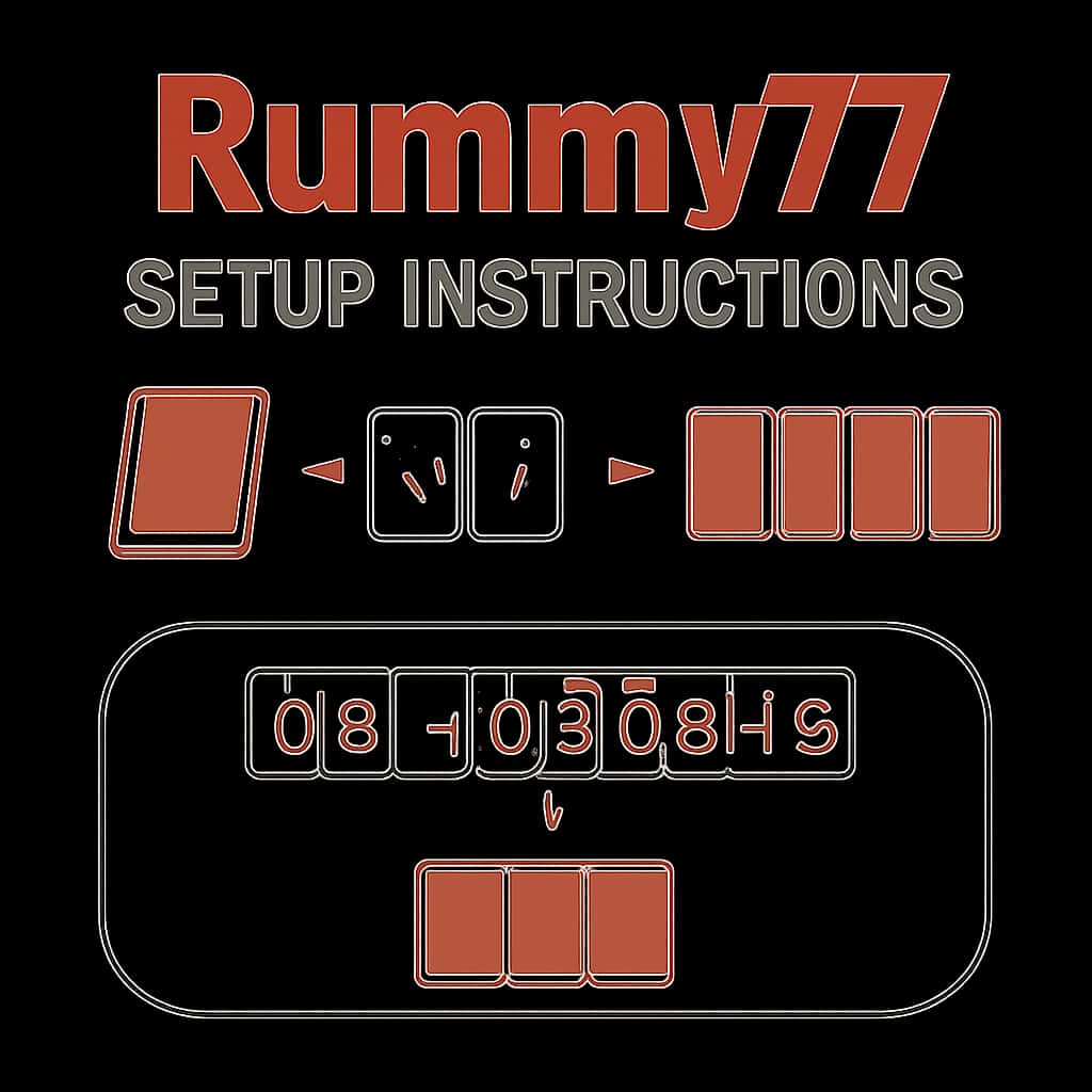 An educational diagram about the Rummy77 app setup.