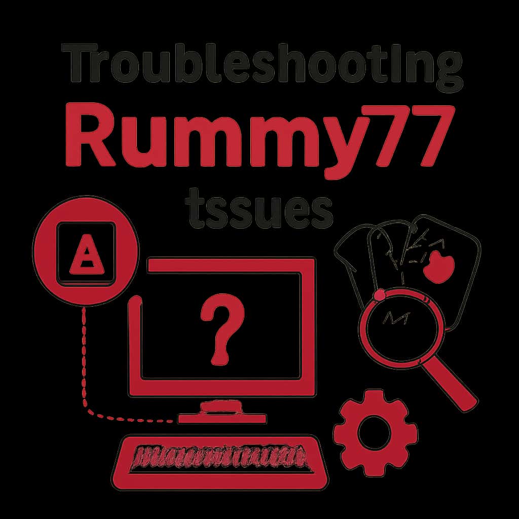 Diagram explaining Troubleshooting Rummy77 Issues.